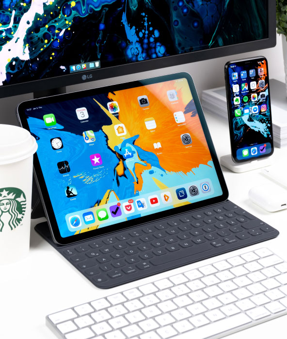 Diseño web mostrado en una tablet Diseño web mostrado en una tablet